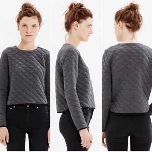 J. Crew Quilted Cropped Sweatshirt